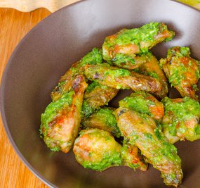 Wings with Peruvian Green Sauce