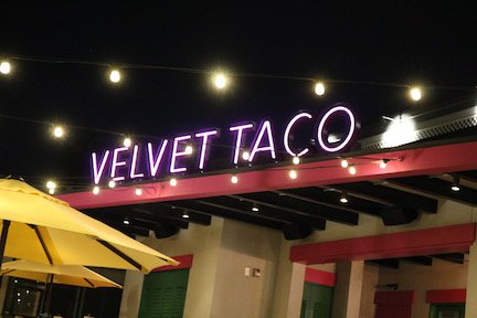 Velvet Taco sign