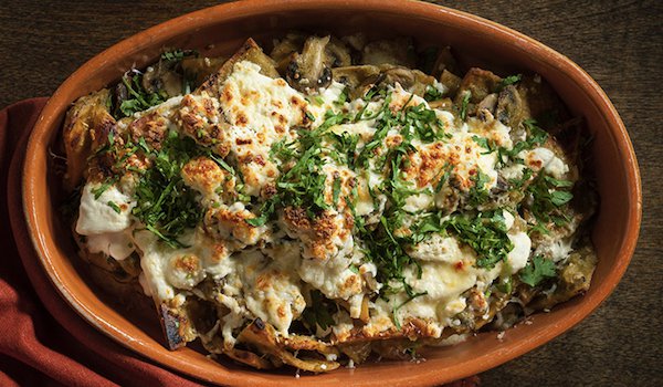 Chilaquiles with Mushrooms