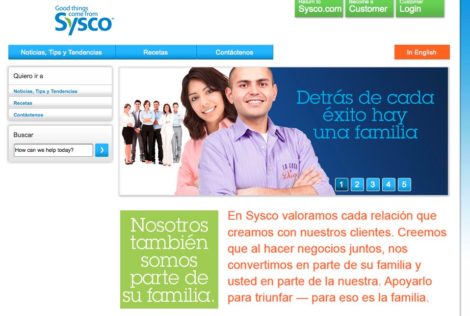 Sysco Launches Website for Hispanic Foodservice - elrestaurante.com